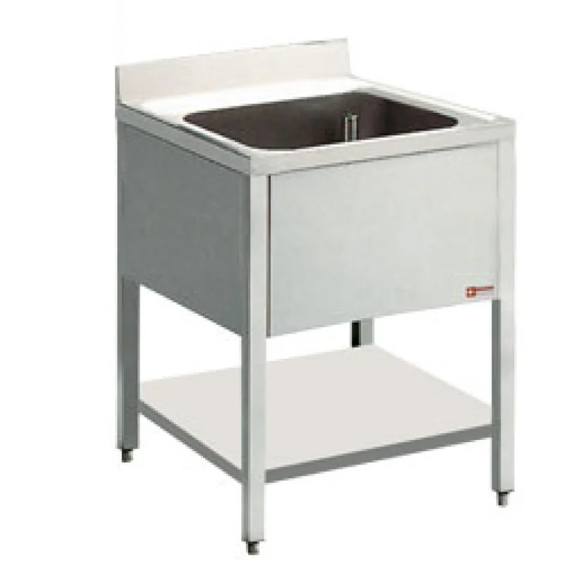 Plonge inox 1 bac sans égouttoir 700x700mm DIAMOND Vente Flash