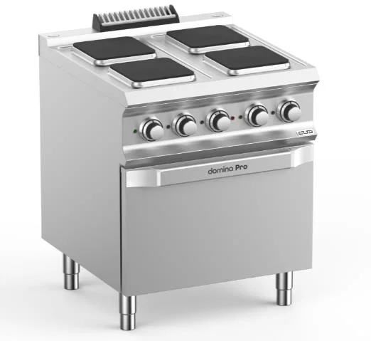 Fourneau 4 plaques électriques carrées sur four électrique MBM - DOMINA PRO 700 Commande En Gros