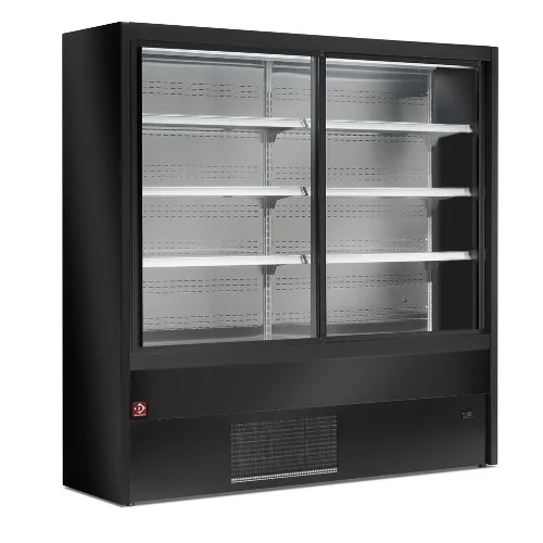 Offre Exclusive Vitrine réfrigérée verticale noire portes coulissantes longueur 1000mm DIAMOND