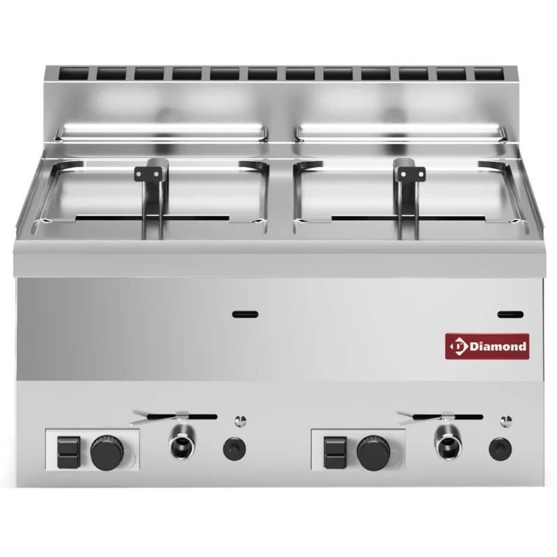 Nouveauté Friteuse professionnelle gaz 2x8 Litres DIAMOND profondeur 600mm