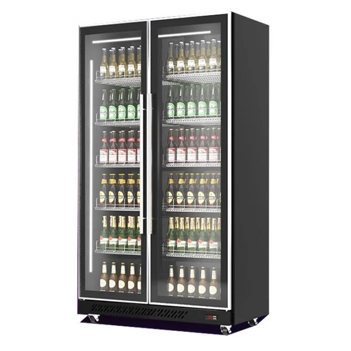 Armoire à boisson 2 portes vitrées 758 Litres noire COMBISTEEL Seulement Aujourd’hui