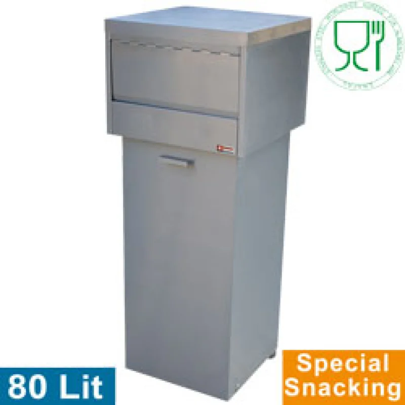 Acheter En Ligne Poubelle inox snacking 80 litres DIAMOND - PCR / SK