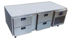 Soubassement réfrigéré 4 tiroirs coulissants CAPIC profondeur 700mm Petit Prix