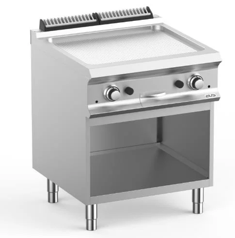 Expédié Aujourd’hui Plancha professionnelle gaz rainurée sur placard ouvert MBM - DOMINA PRO 700