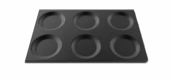 Soldes Plaque en aluminium antiadhérente pour cuire jusqu'à 6 omelettes GN 1/1, GN 2/1 EGGX 6x2