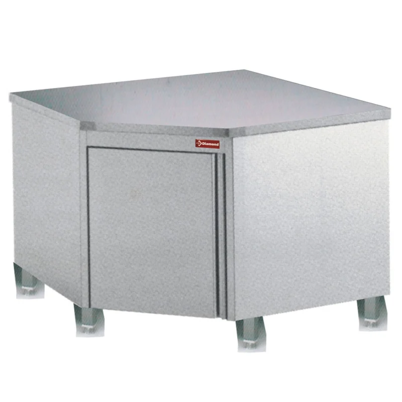 Meuble inox d'angle 1000x1000mm DIAMOND Vente Flash