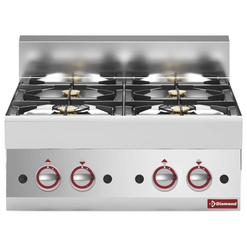 Réduction 4 feux vifs gaz DIAMOND profondeur 650mm
