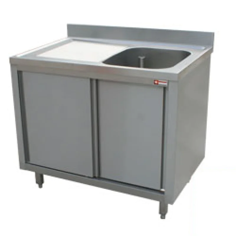 Seulement Aujourd’hui Plonge inox sur meuble 1 bac avec égouttoir à gauche 1400x700mm DIAMOND - L1411S-AS