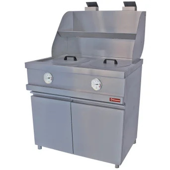 Promotion Friteuse professionnelle gaz 2 cuves rondes DIAMOND
