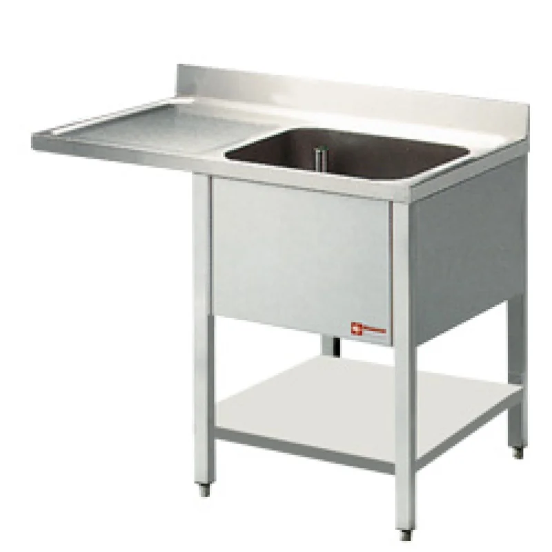 Plonge inox 1 bac avec égouttoir à gauche 1400x700mm DIAMOND Dernier Modèle