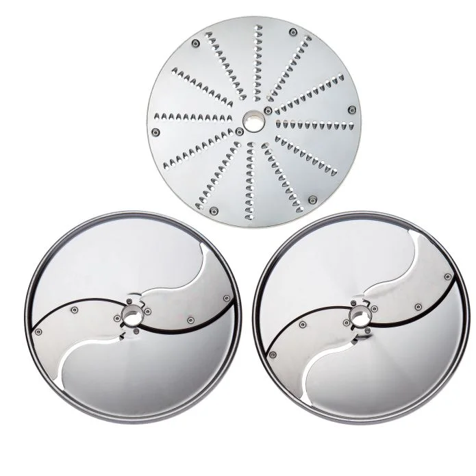 Dernière Chance PACK BISTROT 3 disques INOX : trancheur 2mm + trancheur 5mm + râpeur 2mm adaptable sur coupe légumes TRS & TR210DITO SAMA