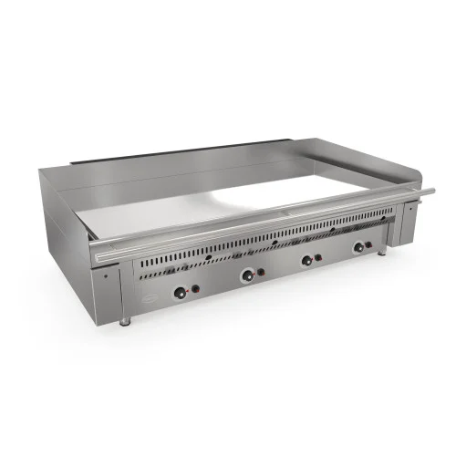 Plancha professionnelle gaz lisse chromée 4 zones MIRROR Solde