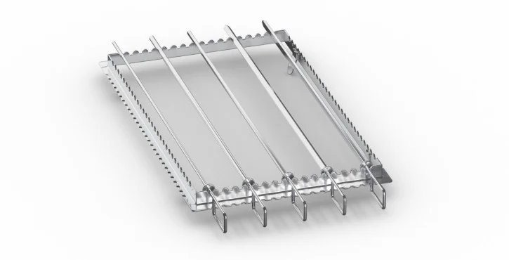 Bon Marché Broche Grill et Tandoori 5 broches à poisson 4x10mm, d'une longueur de 265mm pour 2/3 GN (325x354mm) RATIONAL