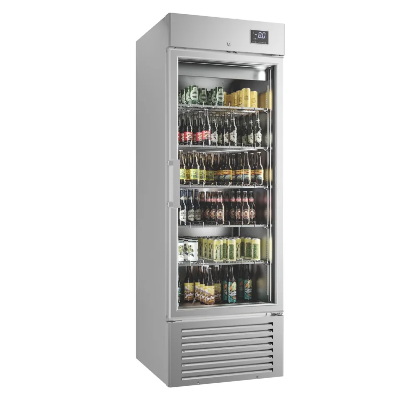 Expédition Rapide Refroidisseur de bouteilles inox 1 porte vitrée Supercooler INFRICO