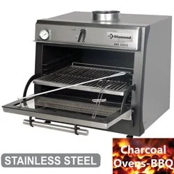 Petit Prix Four barbecue inox à charbon professionnel GN1/1 60Kg/h DIAMOND