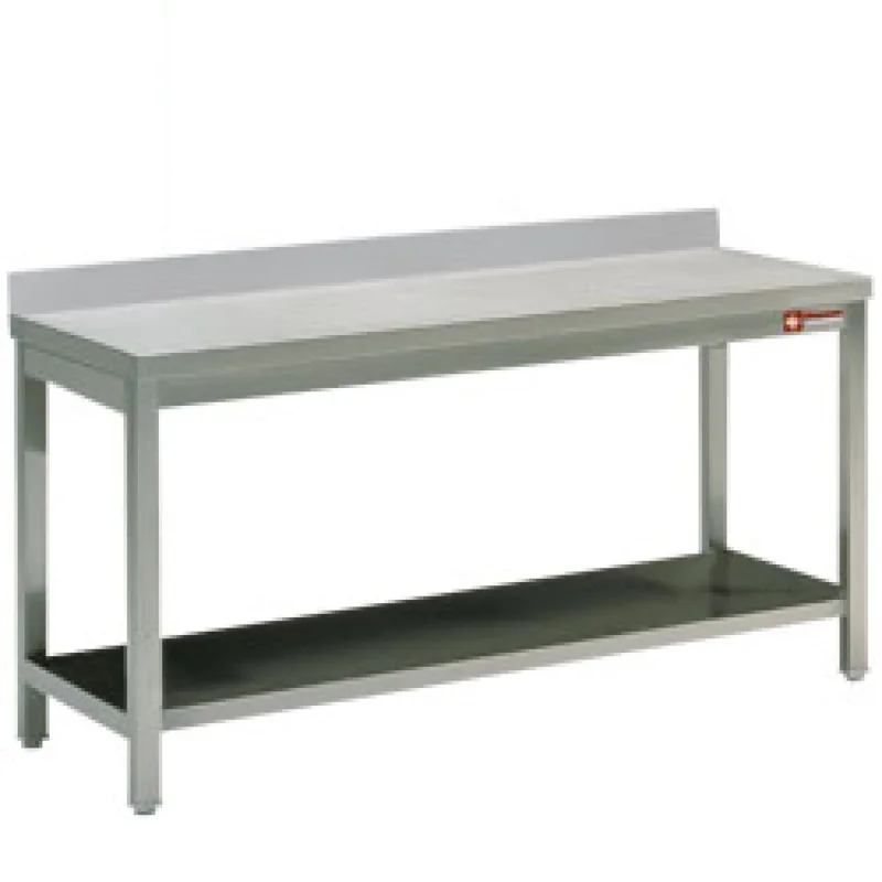 Table inox murale soudée Largeur 1600mm - Profondeur 700mm DIAMOND - TL1671A Livraison Express