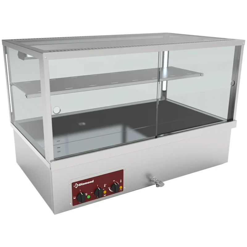 Vitrine chauffante bain marie 3 x GN1/1 DIAMOND Meilleur Choix