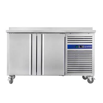 Table réfrigérée positive adossée 2 portes profondeur 600mm CUISTANCE Meilleure Vente