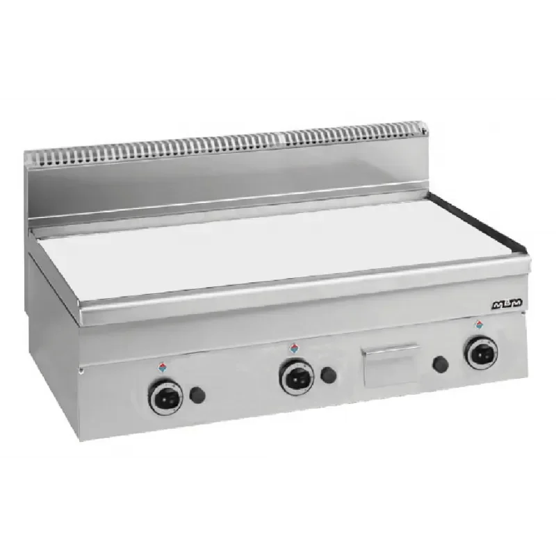 Plancha professionnelle gaz lisse 3 zones large MBM profondeur 600mm Solde