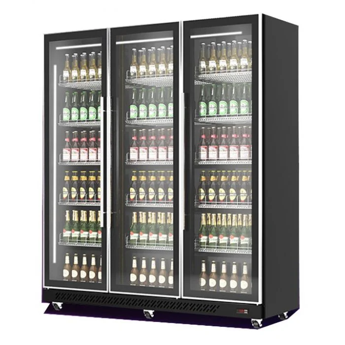 Armoire à boisson 3 portes vitrées 1173 Litres noire COMBISTEEL Affaire À Saisir