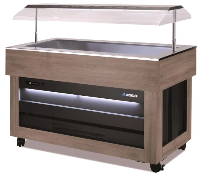 Certifié Buffet chauffant central avec cuve pour bacs GN1/1 SCAIOLA