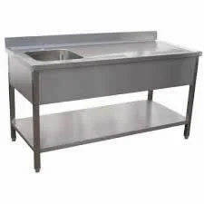 Certifié Table du chef cuve à gauche et étagère 1000x700mm BERTRAND