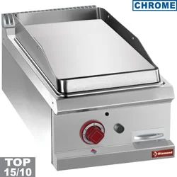 Commander Maintenant Plancha professionnelle gaz lisse en chrome 1 zone DIAMOND profondeur 700mm