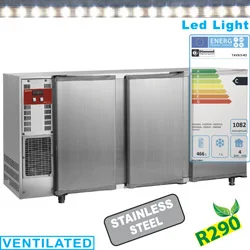 Quantité Limitée Arrière-bar réfrigéré 3 portes pleines battantes inox DIAMOND