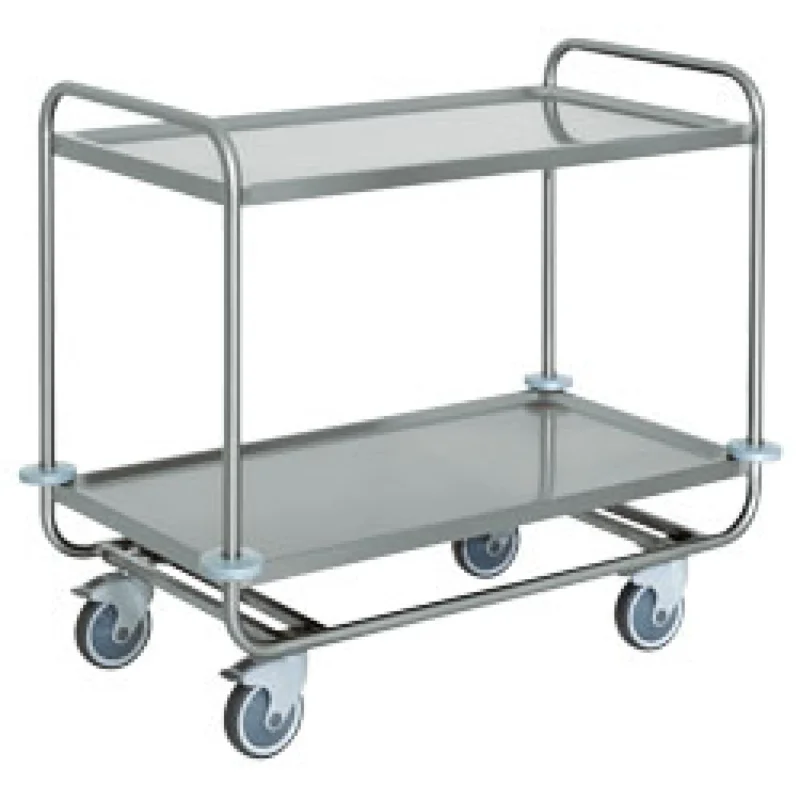 Chariot de service inox 2 niveaux Longueur 1090mm DIAMOND - CS2/100S Commander Vite