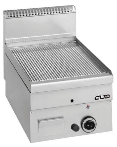 Plancha professionnelle gaz rainurée 1 zone MBM profondeur 600mm Achat Immédiat