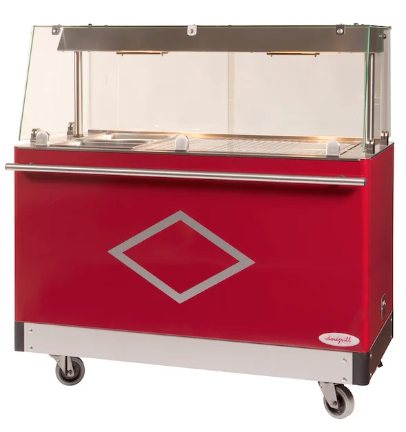 Remise Vitrine chaude en service traditionnel Spécial marché - Longueur 1200mm DOREGRILL