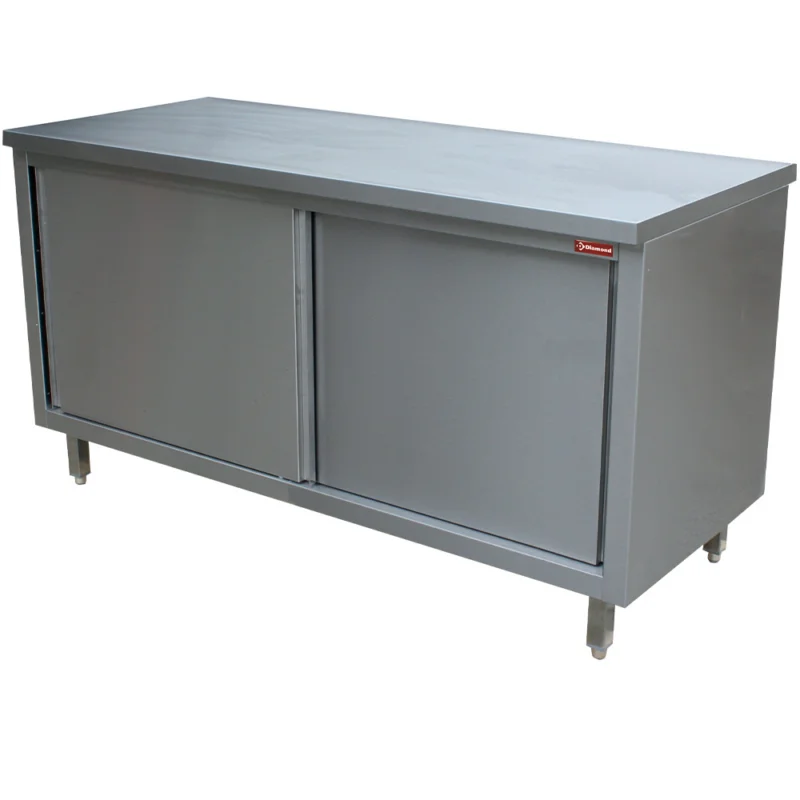 Meuble inox central portes coulissantes 2000x700mm DIAMOND - TA207/B Meilleur Choix