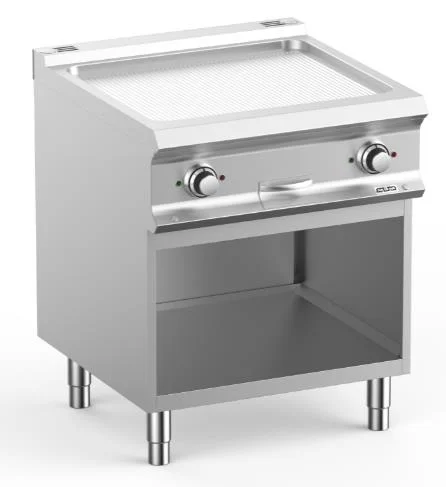 Plancha professionnelle électrique rainurée sur placard ouvert MBM - DOMINA PRO 700 Paiement Sécurisé