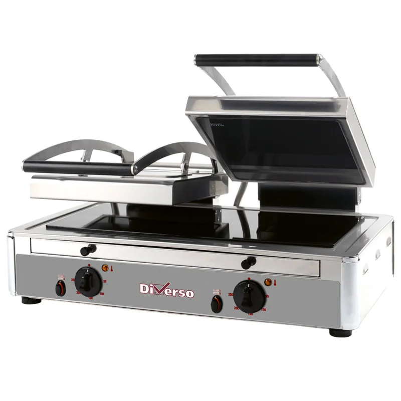 Appareil à paninis professionnel vitrocéramique double Diverso by DIAMOND Commander Vite