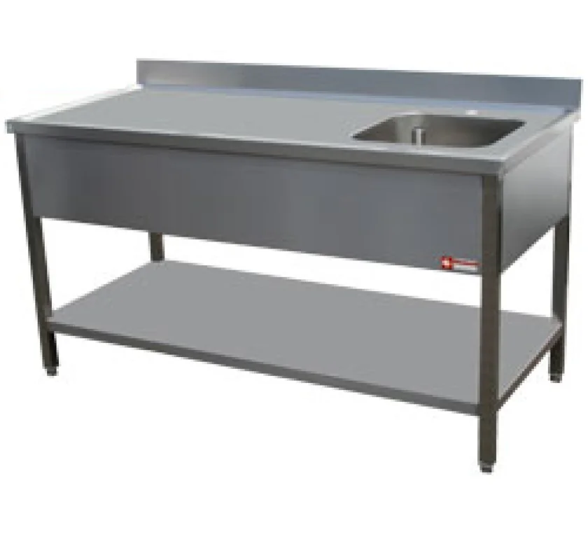 Usine Directe Table du chef inox cuve à droite 1800x700mm DIAMOND - TV1871DA