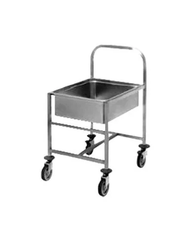 Support mobile inox pouvant contenir un conteneur GN 2/1 (bac non inclus) adaptable pour accessoires TR260/RC14 DITO SAMA Commander Maintenant