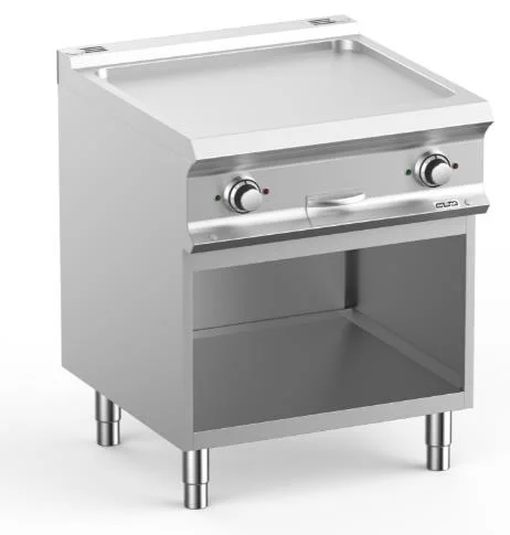 Livraison Gratuite Plancha professionnelle électrique lisse sur placard ouvert MBM - DOMINA PRO 700