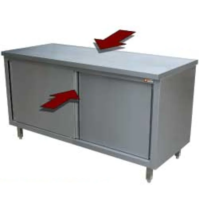 Meuble inox traversant portes coulissantes 1600x700mm DIAMOND - TAP167/B Bon Marché