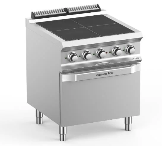 Offre Limitée Fourneau 4 plaques électriques intégrées sur four électrique ventilé MBM - DOMINA PRO 700