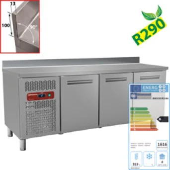 Livraison Express Table réfrigérée positive adossée 3 portes DIAMOND