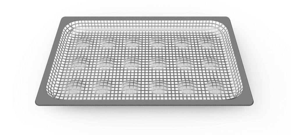 Produit De Marque Plaque en inox perforée pour frites GN 1/1, GN 2/1 POTATO.FRY