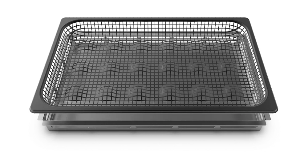 Bon Plan Grille en inox antiadhérente pour frire, avec bac collecteur de graisse GN 1/1, GN 2/1 CLEAN.FRY