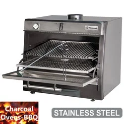 Pas Cher Four barbecue inox à charbon professionnel GN1/1 + GN2/4 75Kg/h DIAMOND