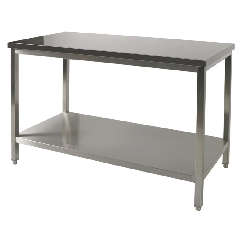 Commande En Gros Table inox soudée avec étagère Largeur 1000mm - Profondeur 800mm L2G