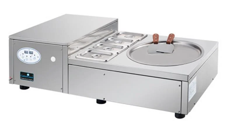 Acheter En Ligne Plancha à glace Ice Roll à poser avec 4 bacs GN1/9 profondeur 100mm CATERCOOL