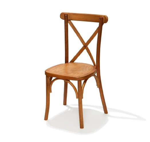 Nouvel Arrivage Chaise d'intérieur en bois massif marron clair CROSSBACK VEBA